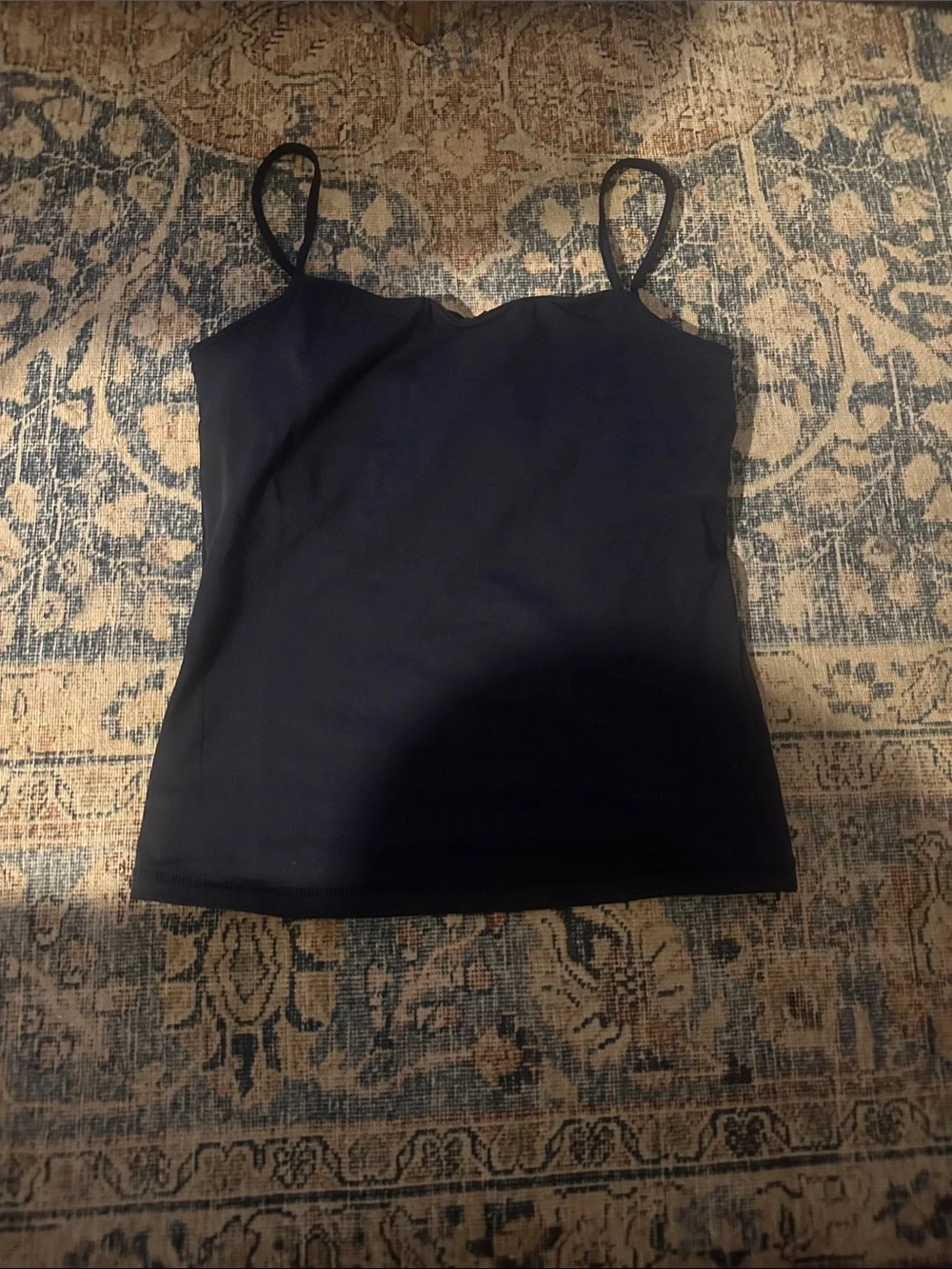 J. Crew Navy stretch cotton shelf bra tank top NWTs